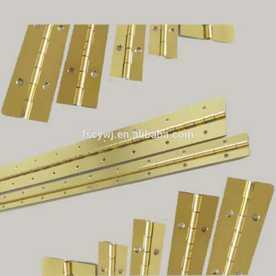 gold plated long piano hinges